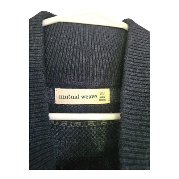 NEW Men's Tall Mutual Weave Striped Pullover Knit Sweater in Blue (Size: 3XLT) - Picture 4 of 7